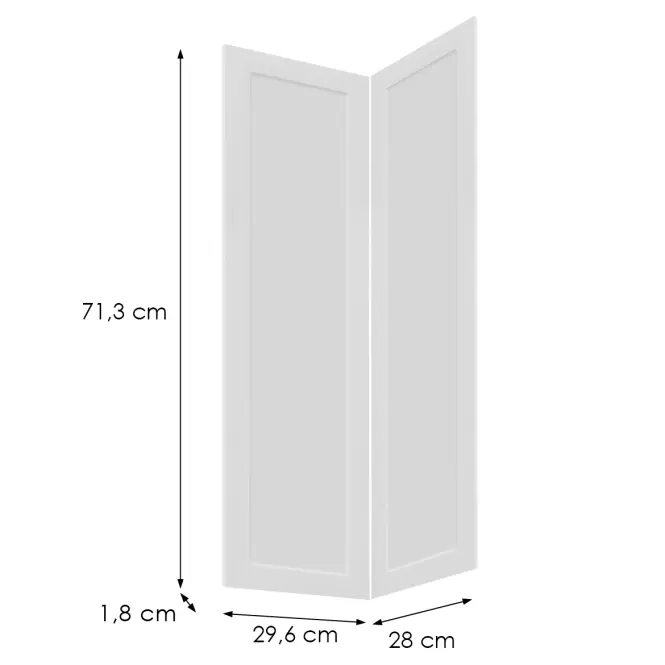 Čelo skrinky Luxeo F15-G60N2(72) rám white