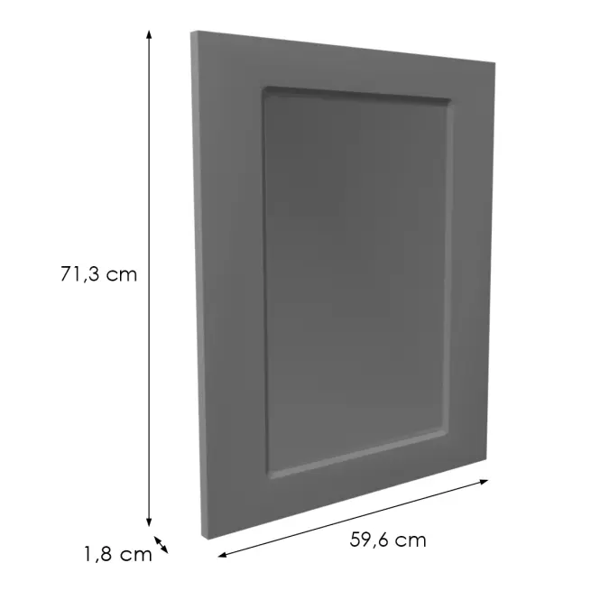 Čelo skrinky Luxeo F15-G60(72) rám dark grey