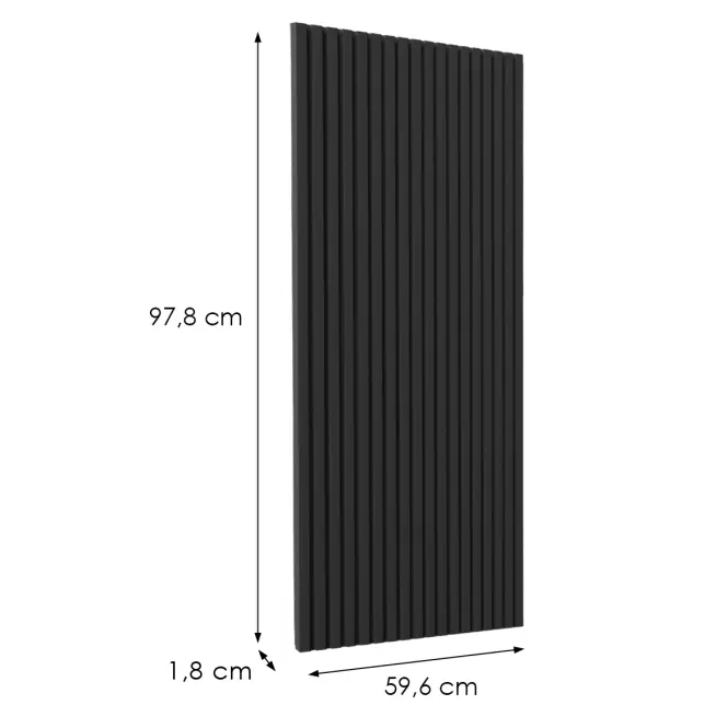Čelo skrinky Luxeo F14-G60(100) ryfla black
