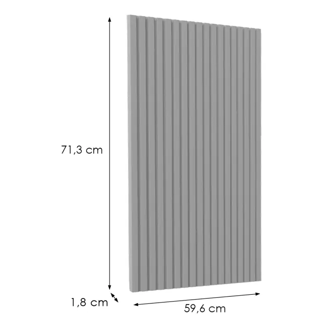 Čelo skrinky Luxeo F14-G60(72) ryfla grey