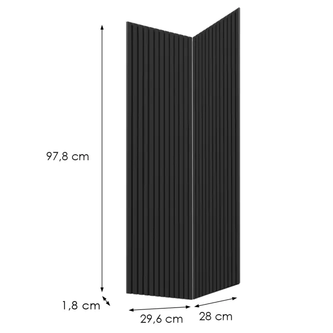 Čelo skrinky Luxeo F14-G60N2(100) ryfla black