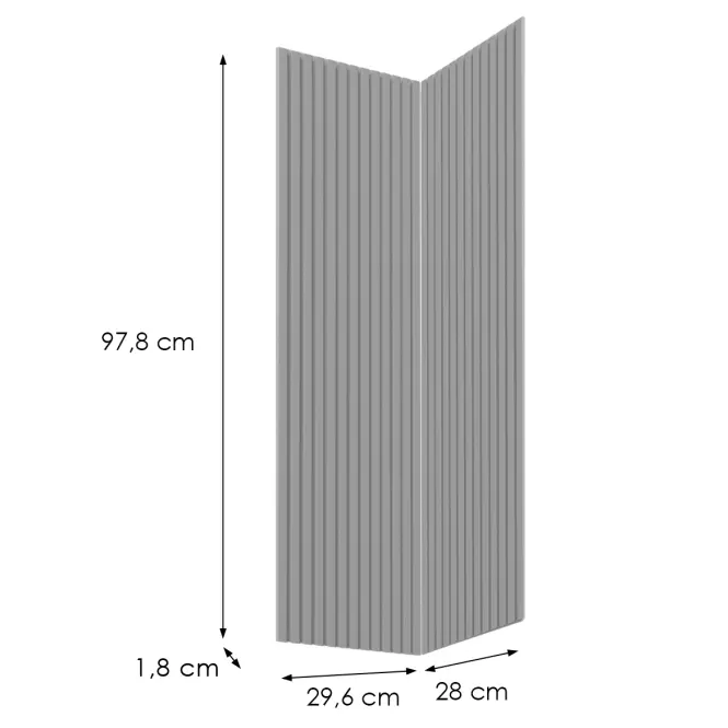 Čelo skrinky Luxeo F14-G60N2(100) ryfla grey