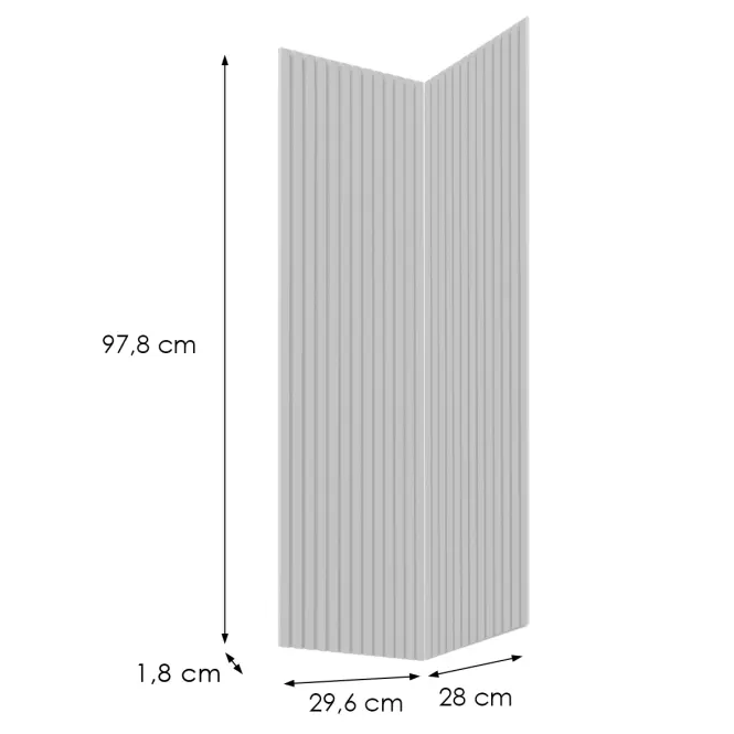 Čelo skrinky Luxeo F14-G60N2(100) ryfla white