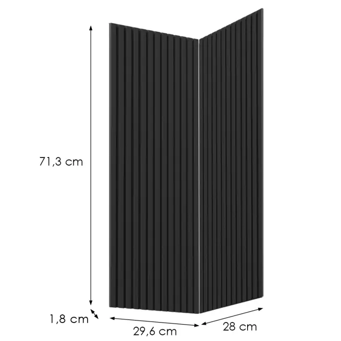 Čelo skrinky Luxeo F14-G60N2(72) ryfla black