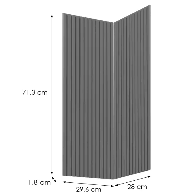 Čelo skrinky Luxeo F14-G60N2(72) ryfla dark grey