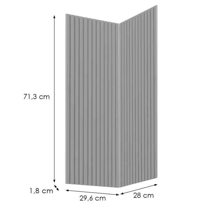 Čelo skrinky Luxeo F14-G60N2(72) ryfla grey