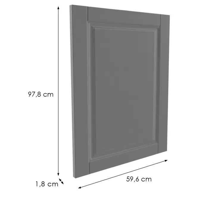 Čelo skrinky Luxeo F13-G60(100) hampton dark grey