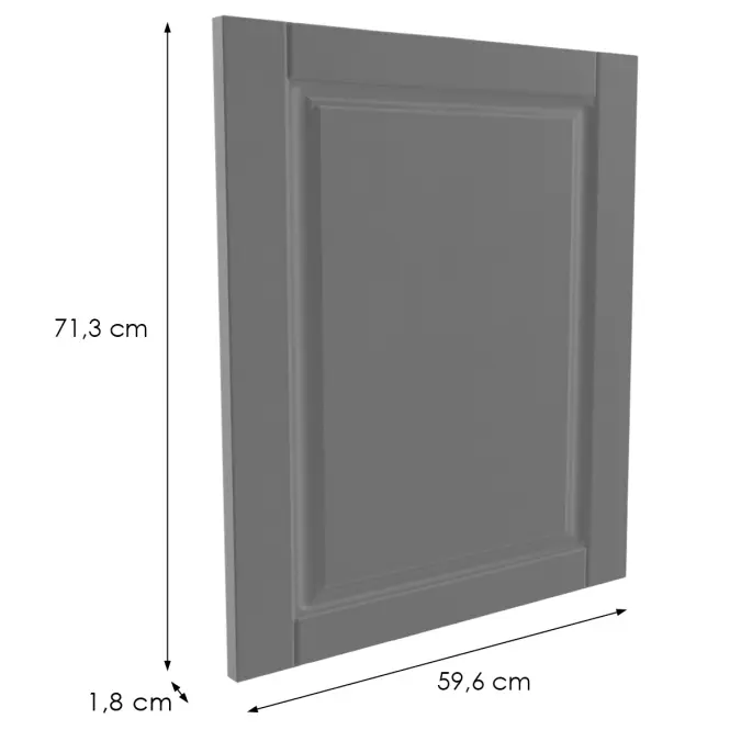 Čelo skrinky Luxeo F13-G60(72) hampton dark grey