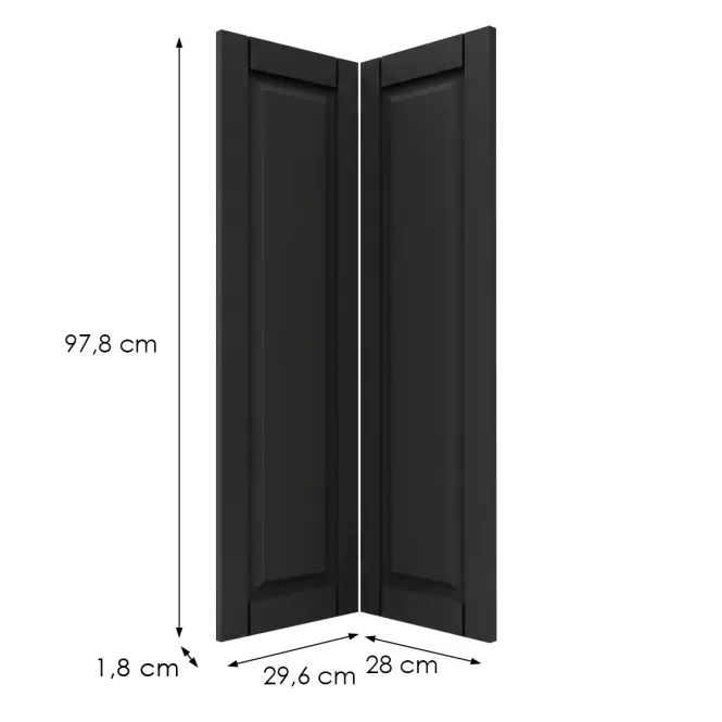 Čelo skrinky Luxeo F13-G60N2(100) hampton black