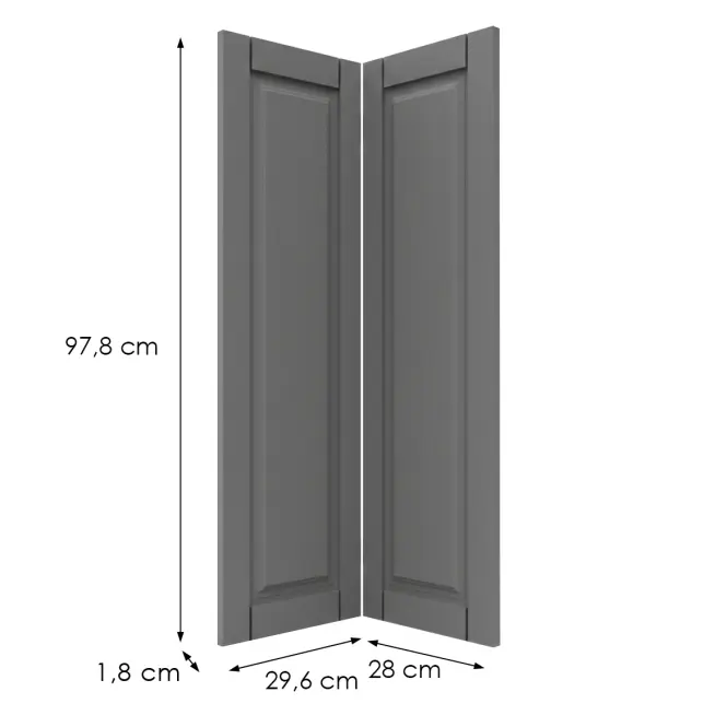 Čelo skrinky Luxeo F13-G60N2(100) hampton dark grey