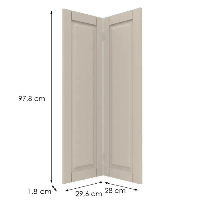 Čelo skrinky Luxeo F13-G60N2(100) hampton kašmír