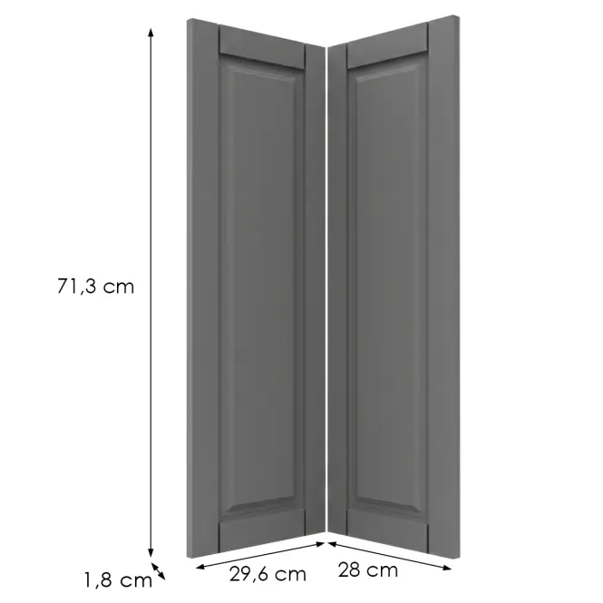 Čelo skrinky Luxeo F13-G60N2(72) hampton dark grey