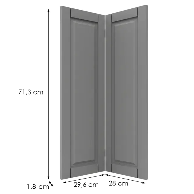 Čelo skrinky Luxeo F13-G60N2(72) hampton grey