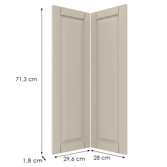 Čelo skrinky Luxeo F13-G60N2(72) hampton kašmír
