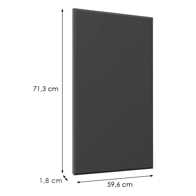 Čelo skrinky Luxeo F16-G60(72) tenký rám dark grey