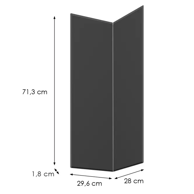 Čelo skrinky Luxeo F16-G60N2(72) tenký rám dark grey