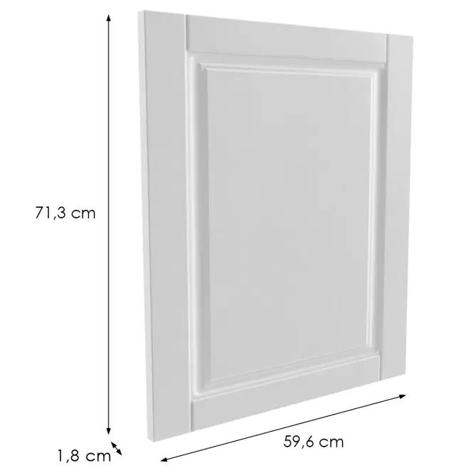 Čelo skrinky Luxeo F13-G60(72) hampton white
