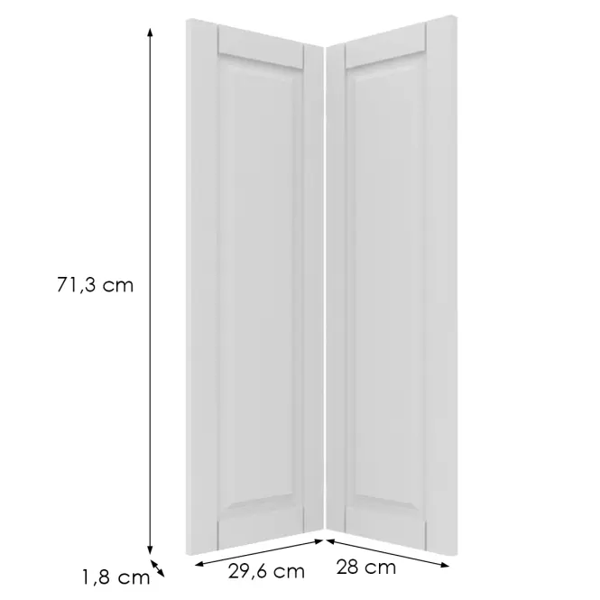 Čelo skrinky Luxeo F13-G60N2(72) hampton white
