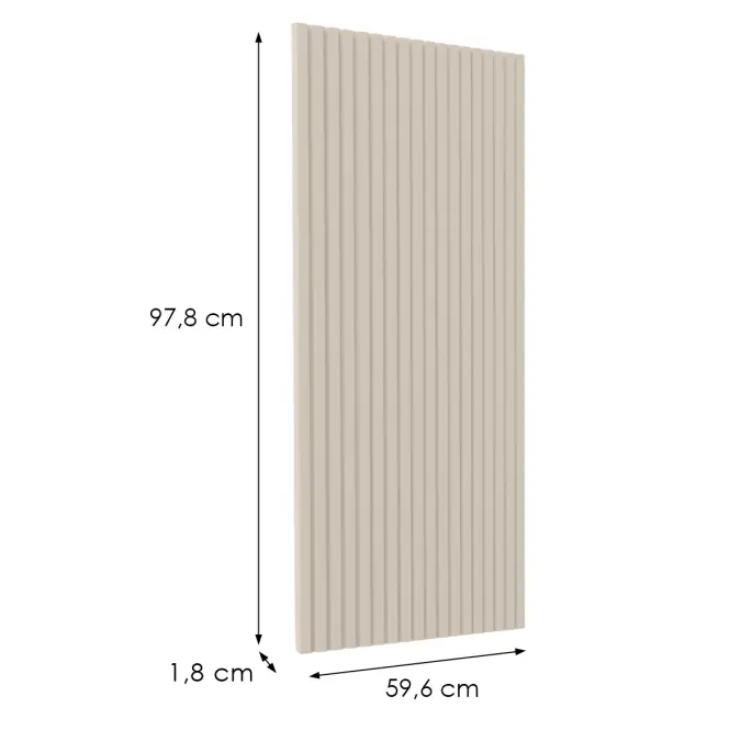 Čelo skrinky Luxeo F14-G60(100) ryfla kašmír