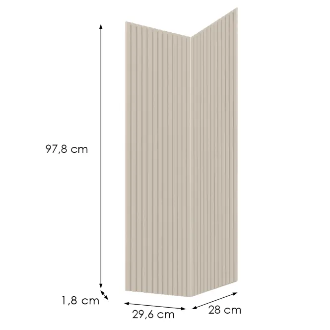 Čelo skrinky Luxeo F14-G60N2(100) ryfla kašmír