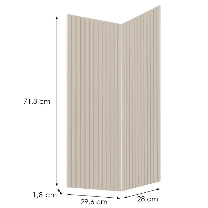 Čelo skrinky Luxeo F14-G60N2(72) ryfla kašmír