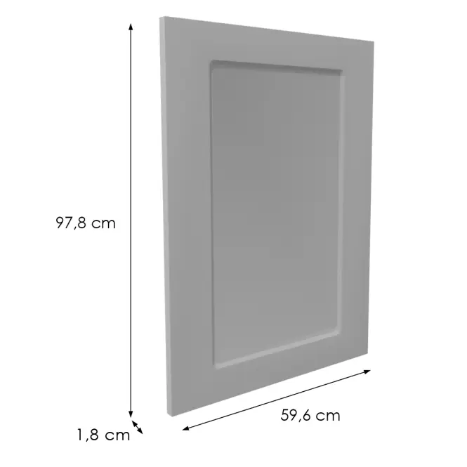 Čelo skrinky Luxeo F15-G60(100) rám grey