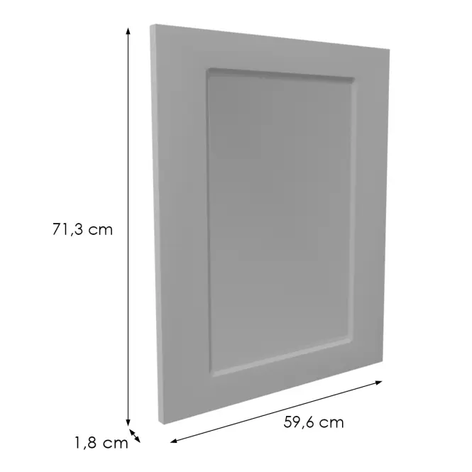 Čelo skrinky Luxeo F15-G60(72) rám grey