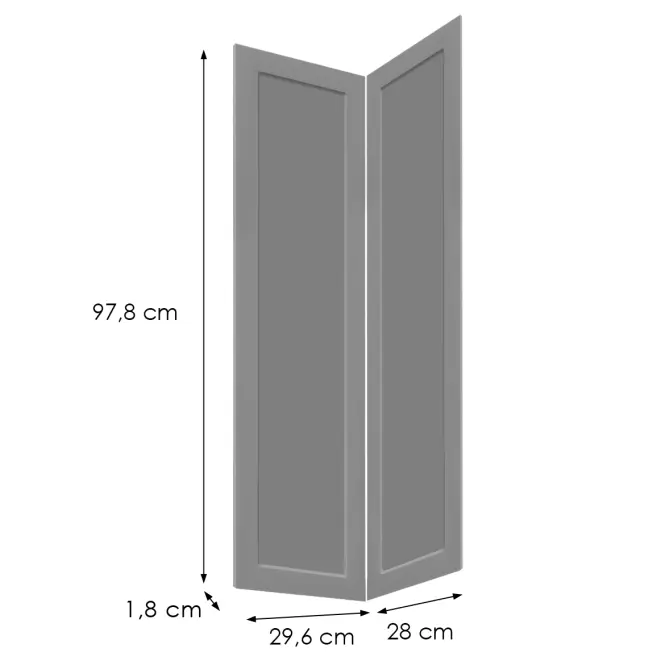 Čelo skrinky Luxeo F15-G60N2(100) rám grey