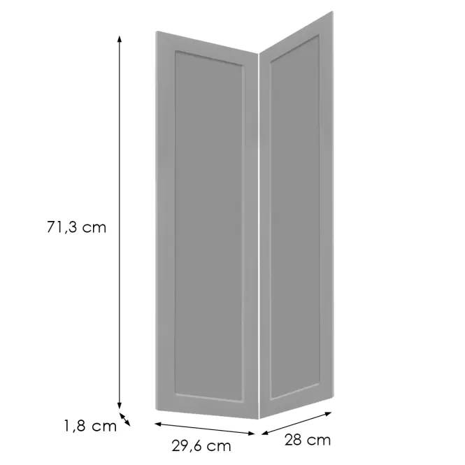 Čelo skrinky Luxeo F15-G60N2(72) rám grey