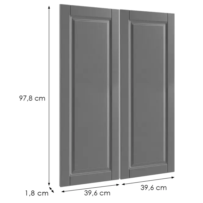 Čelo skrinky Luxeo F13-G80(100) hampton dark grey