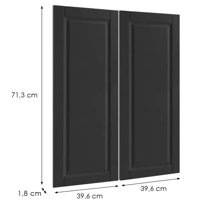 Čelo skrinky Luxeo F13-G80(72) hampton black