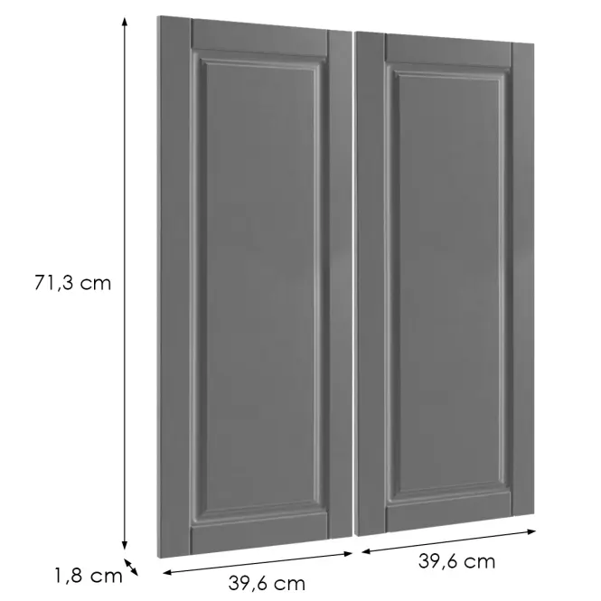 Čelo skrinky Luxeo F13-G80(72) hampton dark grey
