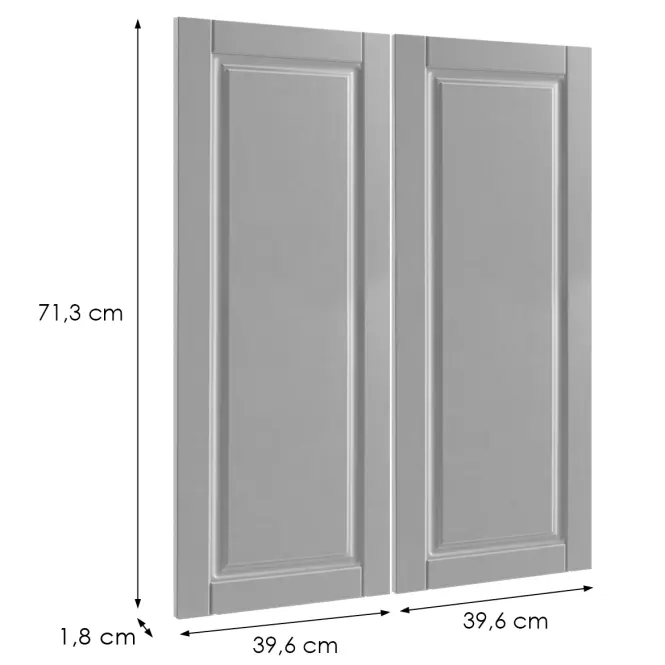 Čelo skrinky Luxeo F13-G80(72) hampton grey