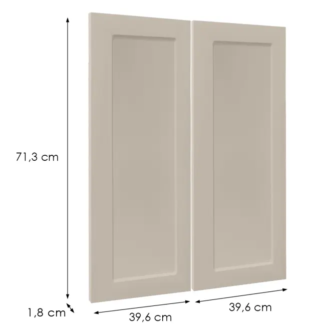 Čelo skrinky Luxeo F15-G80(72) rám kašmír