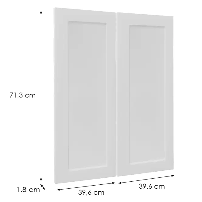 Čelo skrinky Luxeo F15-G80(72) rám white