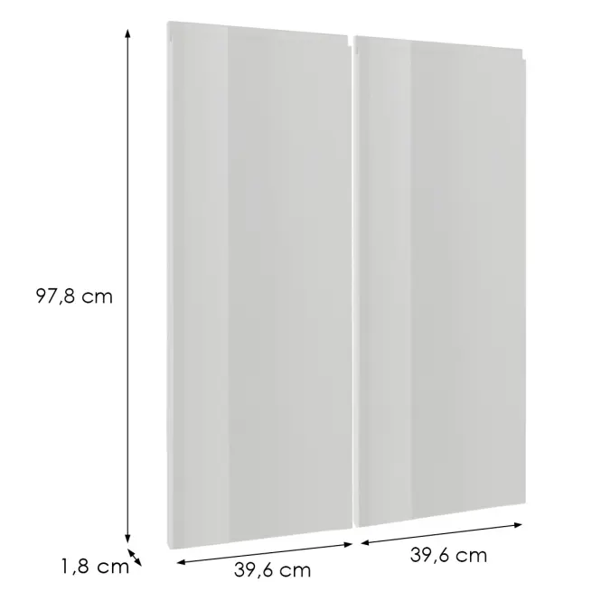 Čelo skrinky Luxeo F02-G80(100) white lak