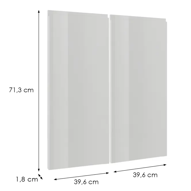 Čelo skrinky Luxeo F02-G80(72) white lak