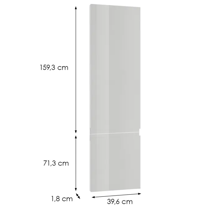 Čelo skrinky Luxeo F02-D40SPWN white lak
