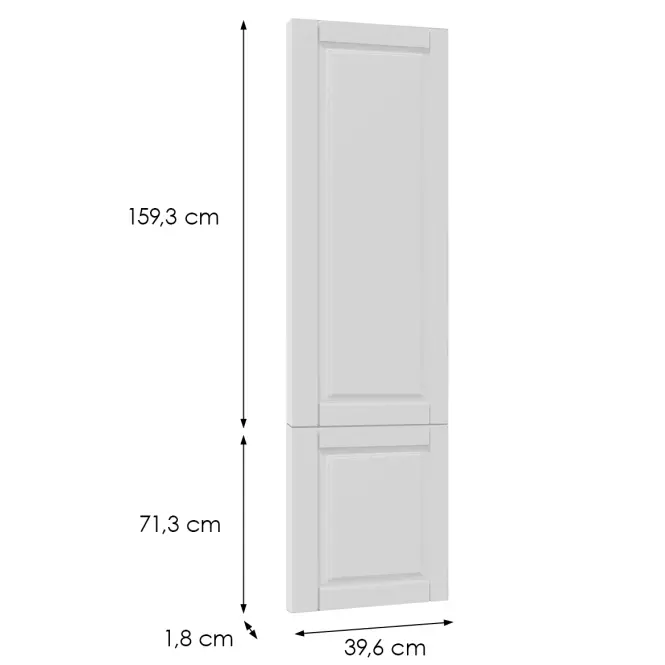 Čelo skrinky Luxeo F13-D40SPWN hampton white