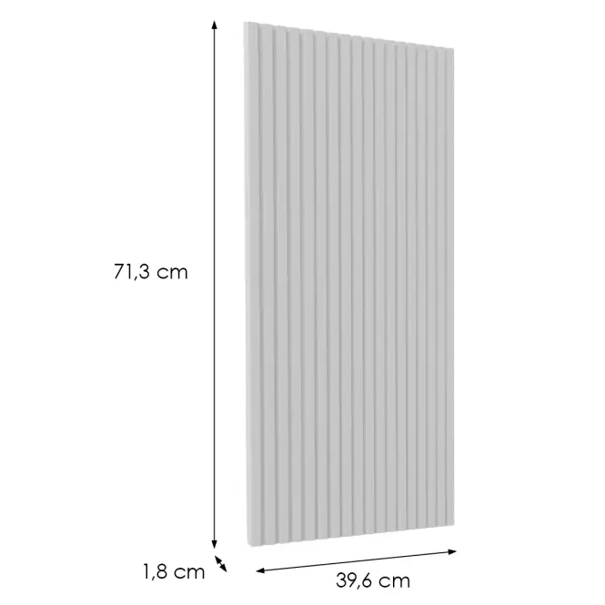 Čelo skrinky Luxeo F14-D40 ryfla white