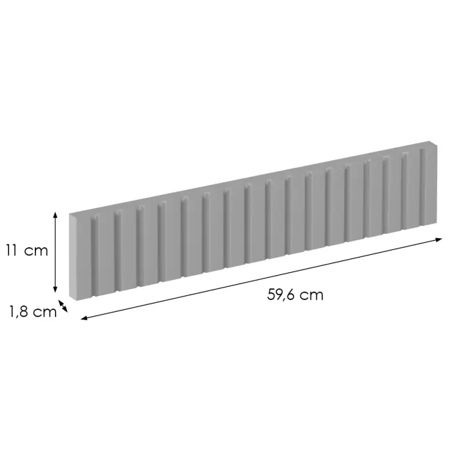 Čelo skrinky Luxeo F14-D60ZK ryfla grey