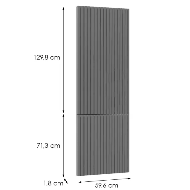Čelo skrinky Luxeo F14-D60ZL_D60R ryfla dark grey