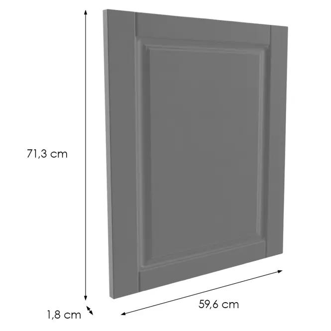 Čelo skrinky Luxeo F13-D60ZS-AX hampton dark grey