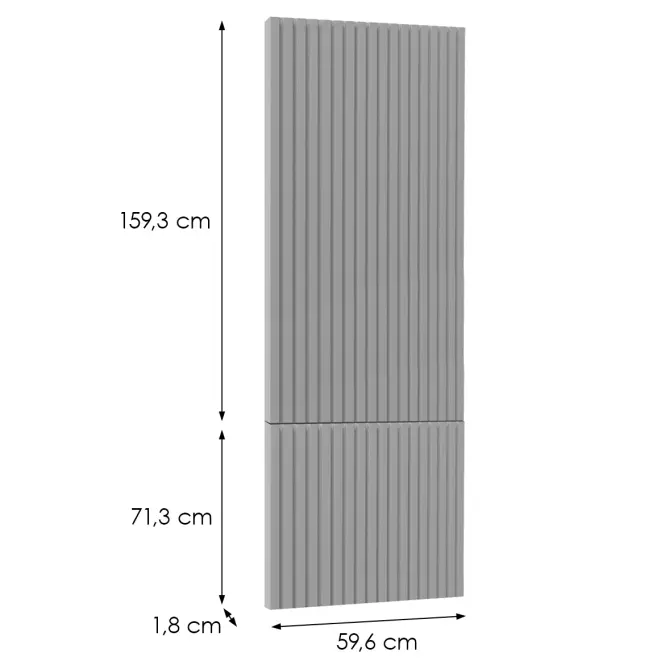 Čelo skrinky Luxeo F14-D60ZLN_D60RWN ryfla grey