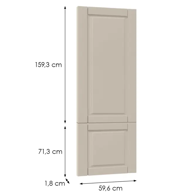 Čelo skrinky Luxeo F13-D60ZLN_D60RWN hampton kašmír