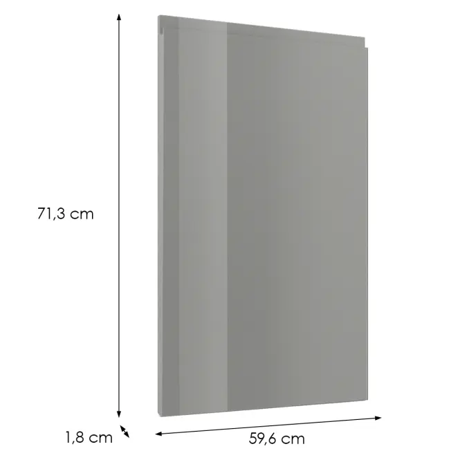Čelo skrinky Luxeo F02-D60ZS-AX grey lak