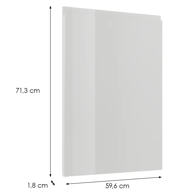 Čelo skrinky Luxeo F02-D60_ D60Z white lak