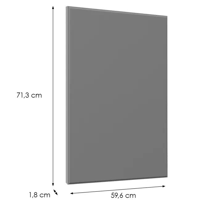 Čelo skrinky Luxeo F16-D60_ D60Z tenký rám grey