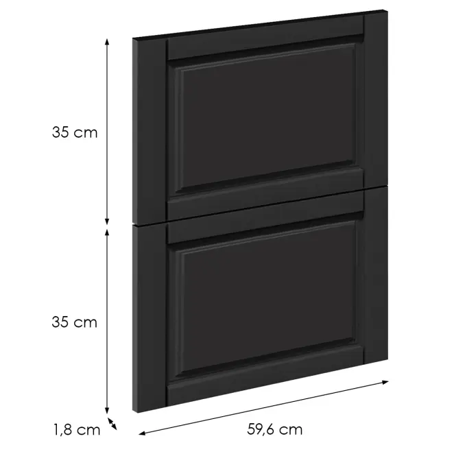 Čelo skrinky Luxeo F13-D60S2_D60S2+1_D60IN-AX hampton black