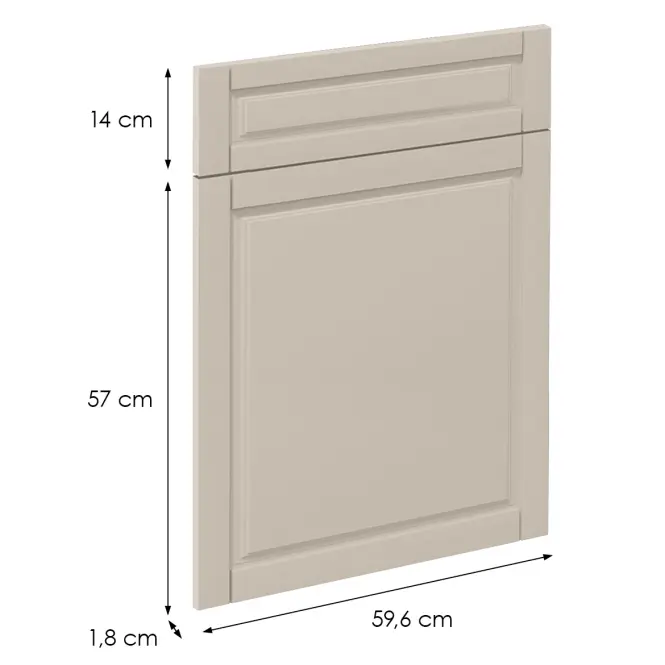 Čelo skrinky Luxeo F13-D60S1-AX hampton kašmír